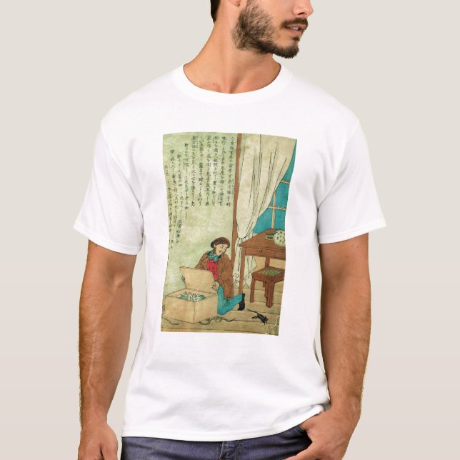 Camiseta JJ Audubon em uma viagem aos disovers de Japão um (Frente)