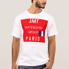 Camiseta JMT PARIS SK8 Camisa-T básica masculina