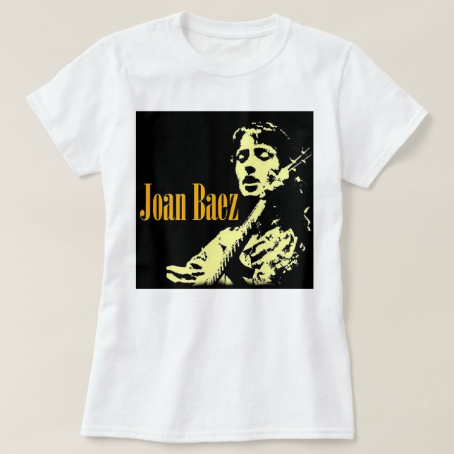 Camiseta Joan Chandos Baez Country Music Human Rights Ative (Frente do Design)