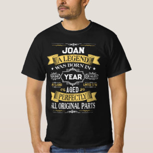 Camiseta JOAN Uma Lenda Nasceu em Ano