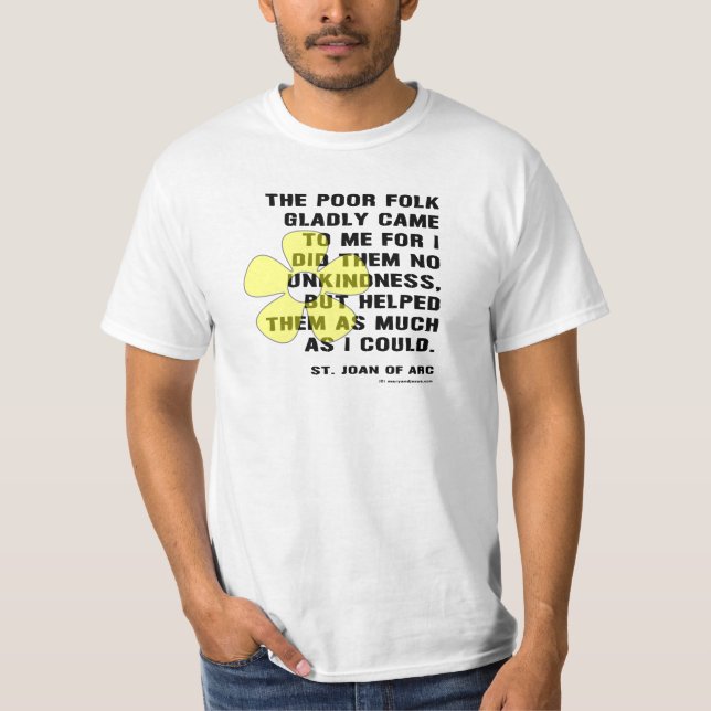 Camiseta Joana d'Arc Ajudou os Pobres (Frente)