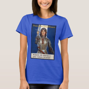 Camiseta Joana d'Arc WPA Feminismo Franco-Americano Anúncio
