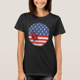 Camiseta Joaninha 4 De Julho Entomologistas Inseto American