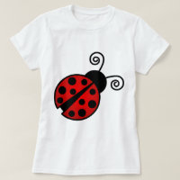Joaninha bonito - vermelho e preto