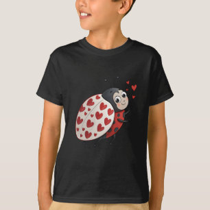 Camiseta joaninha de desenho animado fofa