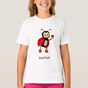Camiseta Joaninha Fofa e Coração 