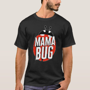 Camiseta Joaninha Mamãe Bug Ladybug Vermelha Dia das Mães F