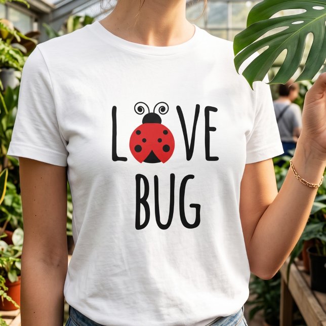 Camiseta Joaninha Vermelha Fofa - Amor Bug no Dia dos Namor (Criador carregado)