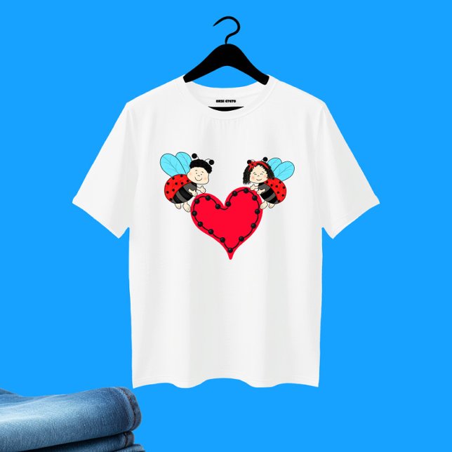 Camiseta Joaninhas com coração (Criador carregado)
