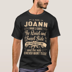 Camiseta Joann Primeiro Nome Sobrenome Funny Dizendo que te