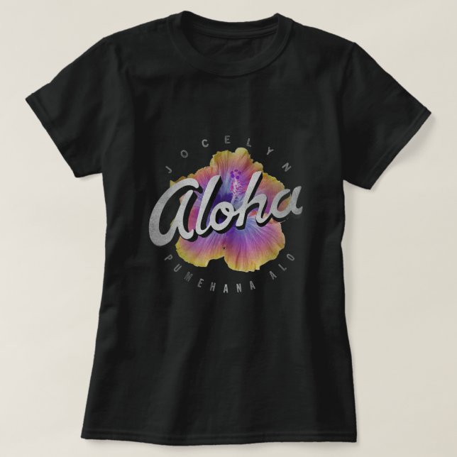 Camiseta Jocelyn Alo Aloha - Merch Oficial (Frente do Design)