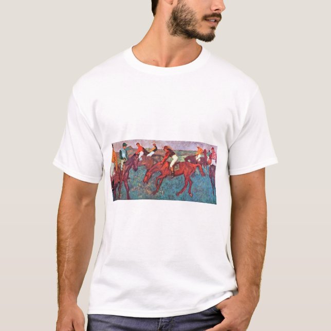 Camiseta Jockey e Horse, Edgar Degas (Frente)
