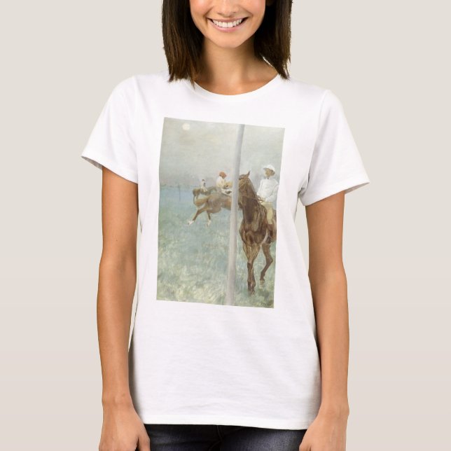 Camiseta Jockeys Antes da Corrida por Edgar Degas (Frente)