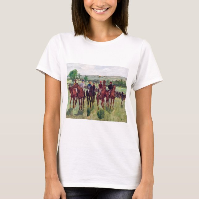 Camiseta Jockeys e Race Horses, Edgar Degas (Frente)