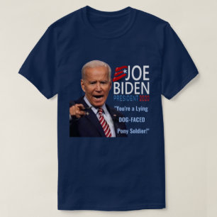 Camiseta Joe Biden 2020 Você está Mentindo Cão Enfrentad