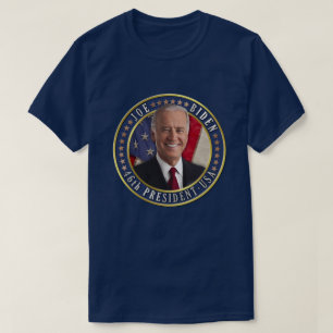 Camiseta Joe Biden 46º Presidente dos EUA Foto comemorativ
