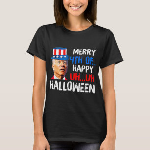 Camiseta Joe Biden 4 De Julho Confusa Feliz 4 De Ha