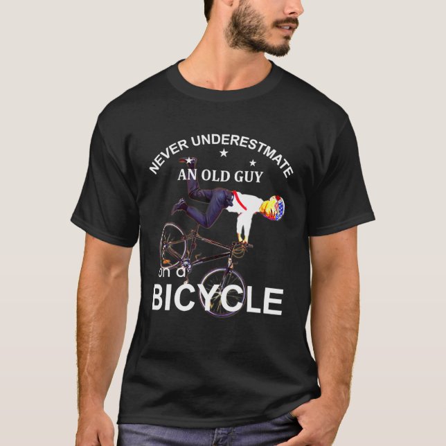 Camiseta Joe Biden Bicicleta Acidente Engraçado Trump Fez O (Frente)