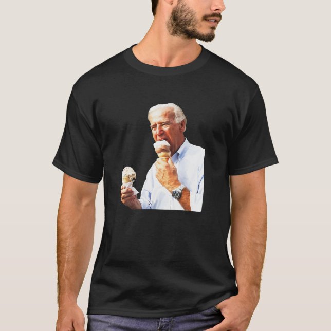 Camiseta Joe Biden comendo Sorvete 2020 (Frente)