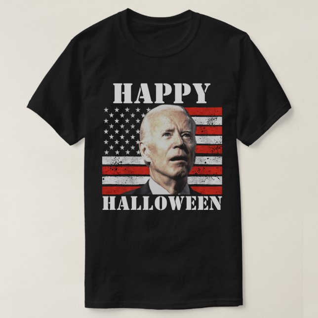 Camiseta Joe Biden Confusa Face EUA bandeira Personalizada (Frente do Design)