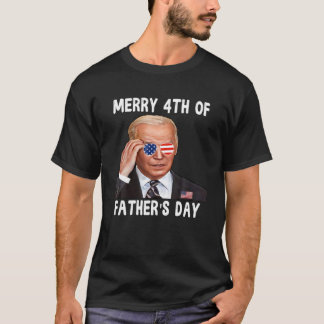 Camiseta Joe Biden Confused Merry 4Th Of Fathers Day Fourth