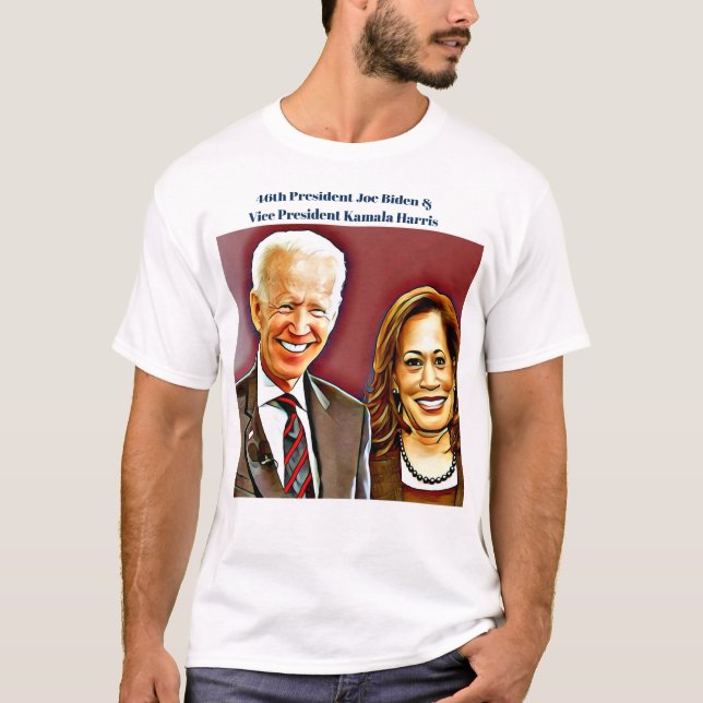 Camiseta Joe Biden e Kamala Harris_ 46º Presidente_ (Frente)