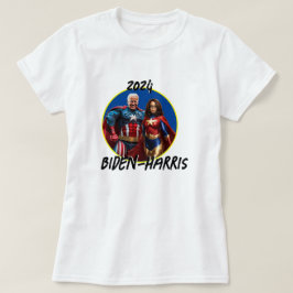 Camiseta Joe Biden e Kamala Harris como Superheros