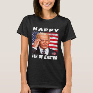 Camiseta Joe Biden engraçado feliz 4º de Páscoa confuso 4º