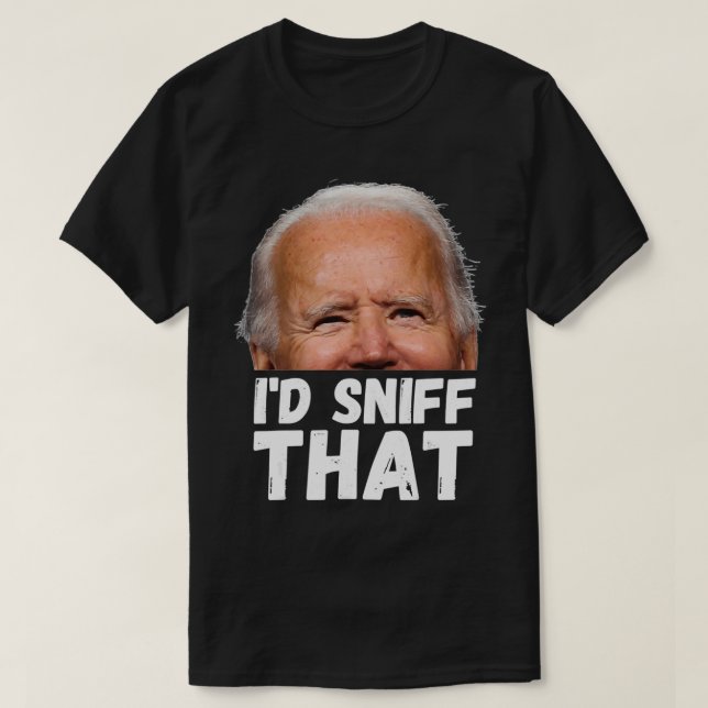Camiseta Joe Biden, eu cheiraria aquele chá, Antisbiden Eng (Frente do Design)