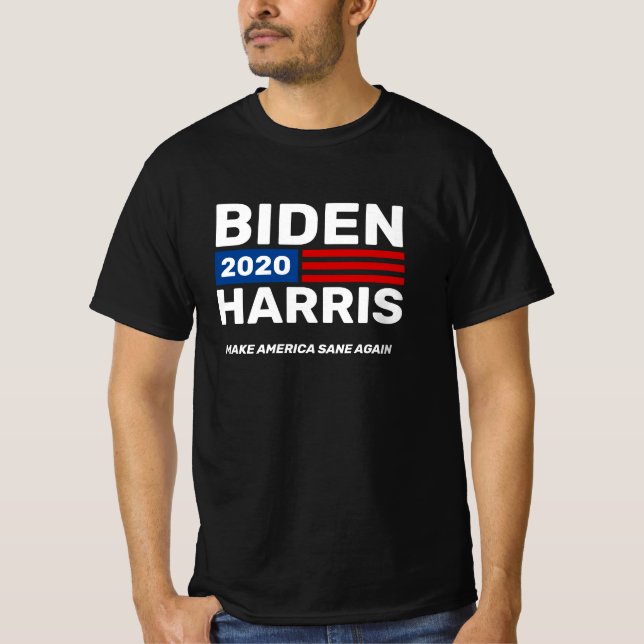 Camiseta Joe Biden Kamala Harris 2020 Campanha Black Rally (Frente)