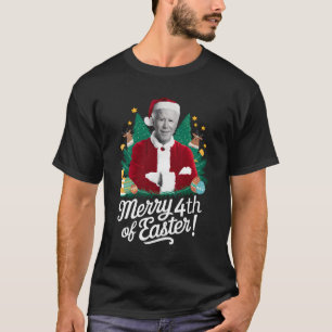 Camiseta Joe Biden Papais noeis De Natal Feliz 4º De Páscoa