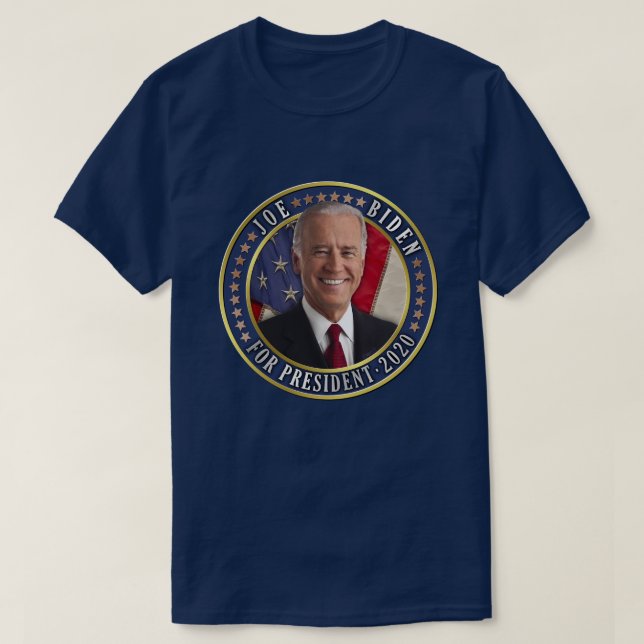 Camiseta Joe Biden para Presidente 2020 Foto Democrata (Frente do Design)