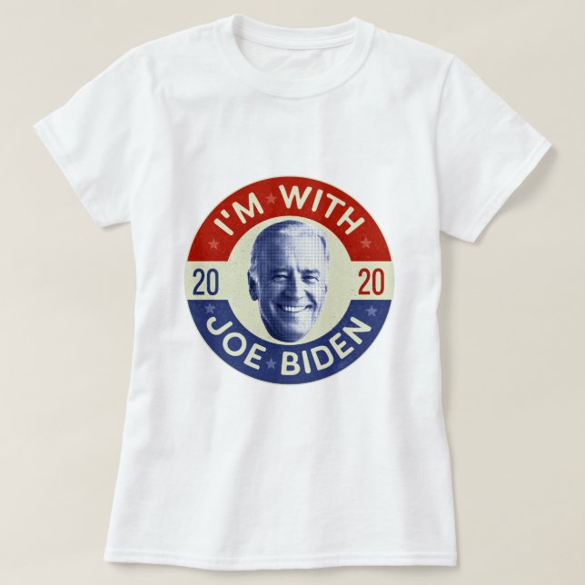 Camiseta Joe Biden para Presidente 2020 Foto Retro Democrat (Frente do Design)