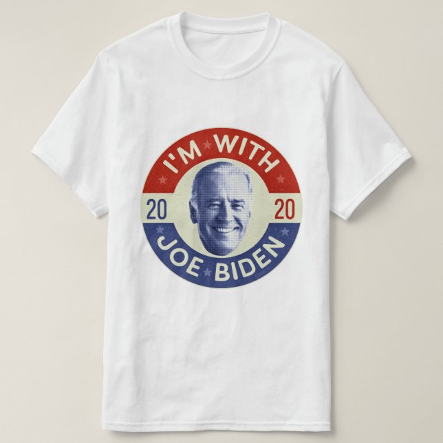 Camiseta Joe Biden para Presidente 2020 Foto Retro Democrat (Frente do Design)