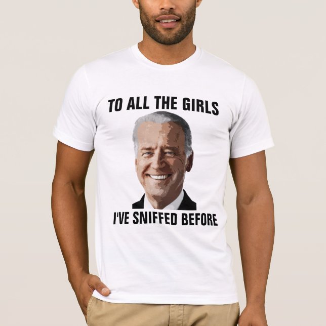 CAMISETA JOE BIDEN TODAS AS GAROTAS QUE EU FIQUEI ENXERGADO (Frente)