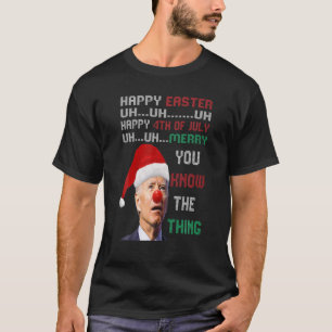 Camiseta Joe Biden Ugly Christmas Sweater Para Homens
