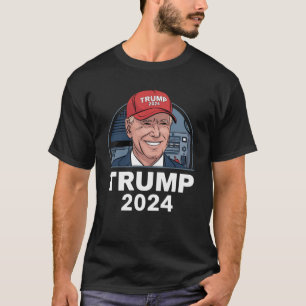 Camiseta Joe biden Vestindo Um Chapéu De Trump