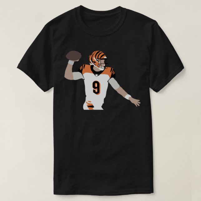 Camiseta Joe Burrow 9 Bengals TSirt (Frente do Design)