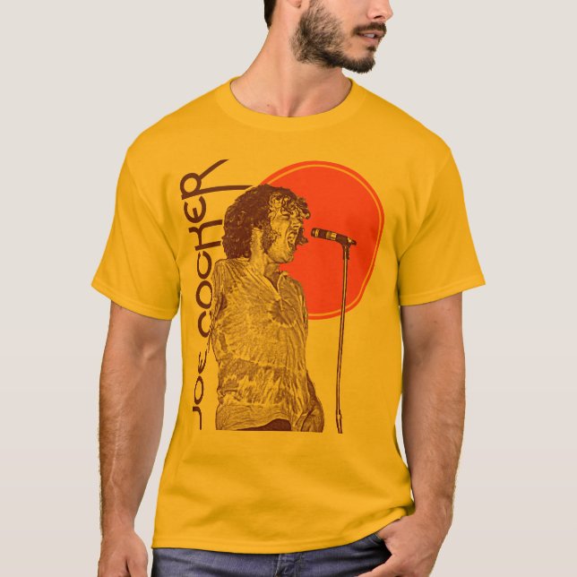 Camiseta Joe Cocker Sente-se bem Retro 70s Rock Music (Frente)