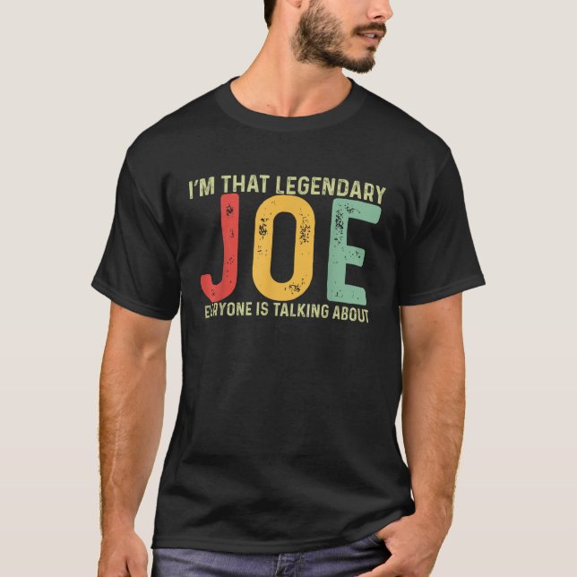 Camiseta Joe Nome Pessoal Nome Nome Engraçado Joe Dizendo J (Frente)