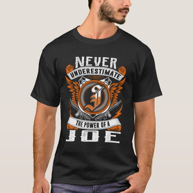 Camiseta JOE - Nunca Subestime Personalizado (Frente)