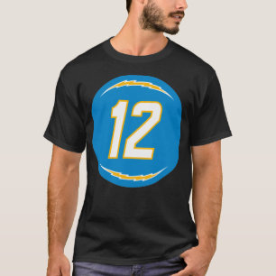 Camiseta Joe Reed Número 12 Jersey Los Angeles Carregadores