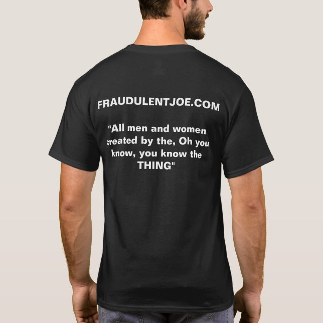Camiseta Joe T-Shirt Fraudulento (Verso)