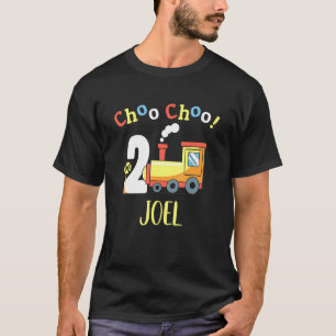 Camiseta Joel Choo Choo Dois segundo aniversário de trem em