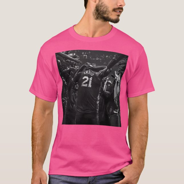 Camiseta Joel Embiid - Branco Preto (Frente)