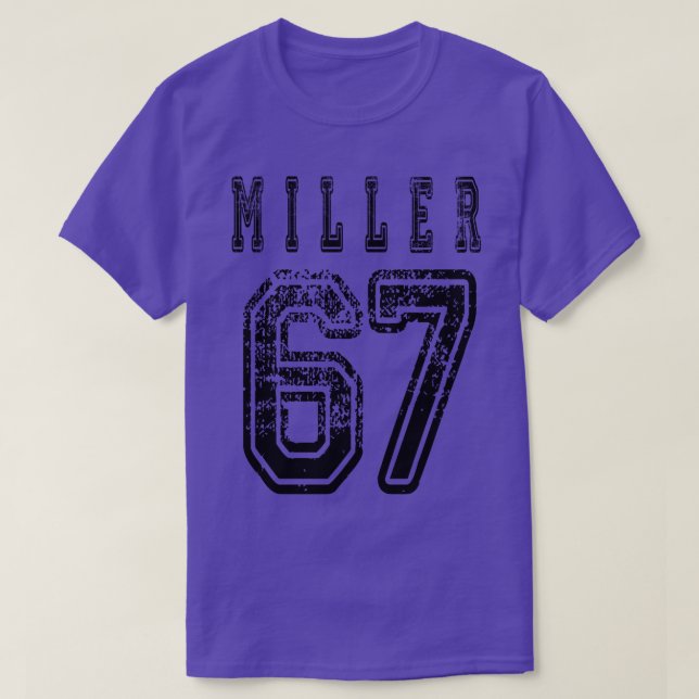 Camiseta Joel MILLER 67 College Style TV Show Version (Frente do Design)