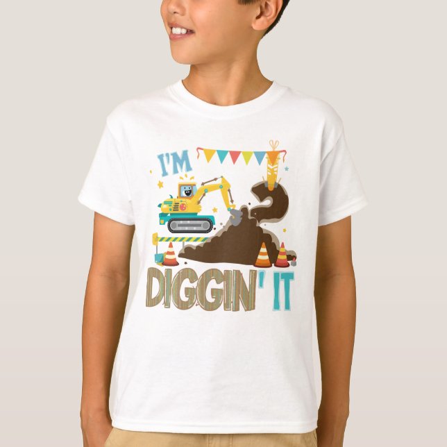 Camiseta Jogada sou 2 e Diggin 'It Construction Art' (Frente)