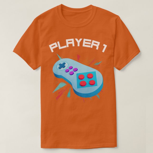 Camiseta Jogador 1 Design de Correspondência (Frente do Design)