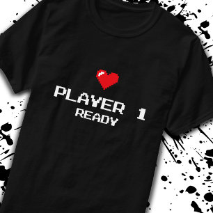 Camiseta Jogador 1 Novo Anúncio do bebê do Pai da mãe