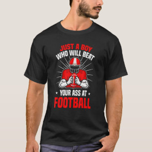 Camiseta Jogador Americano De Futebol Apenas Um Menino Que